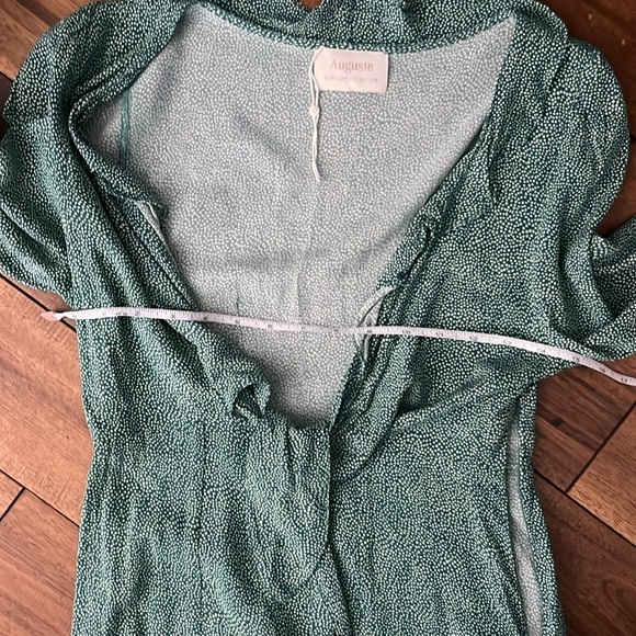 Auguste The Label Diamond Rumba Sleeved Mini Dress Green US4 - Picture 12 of 15
